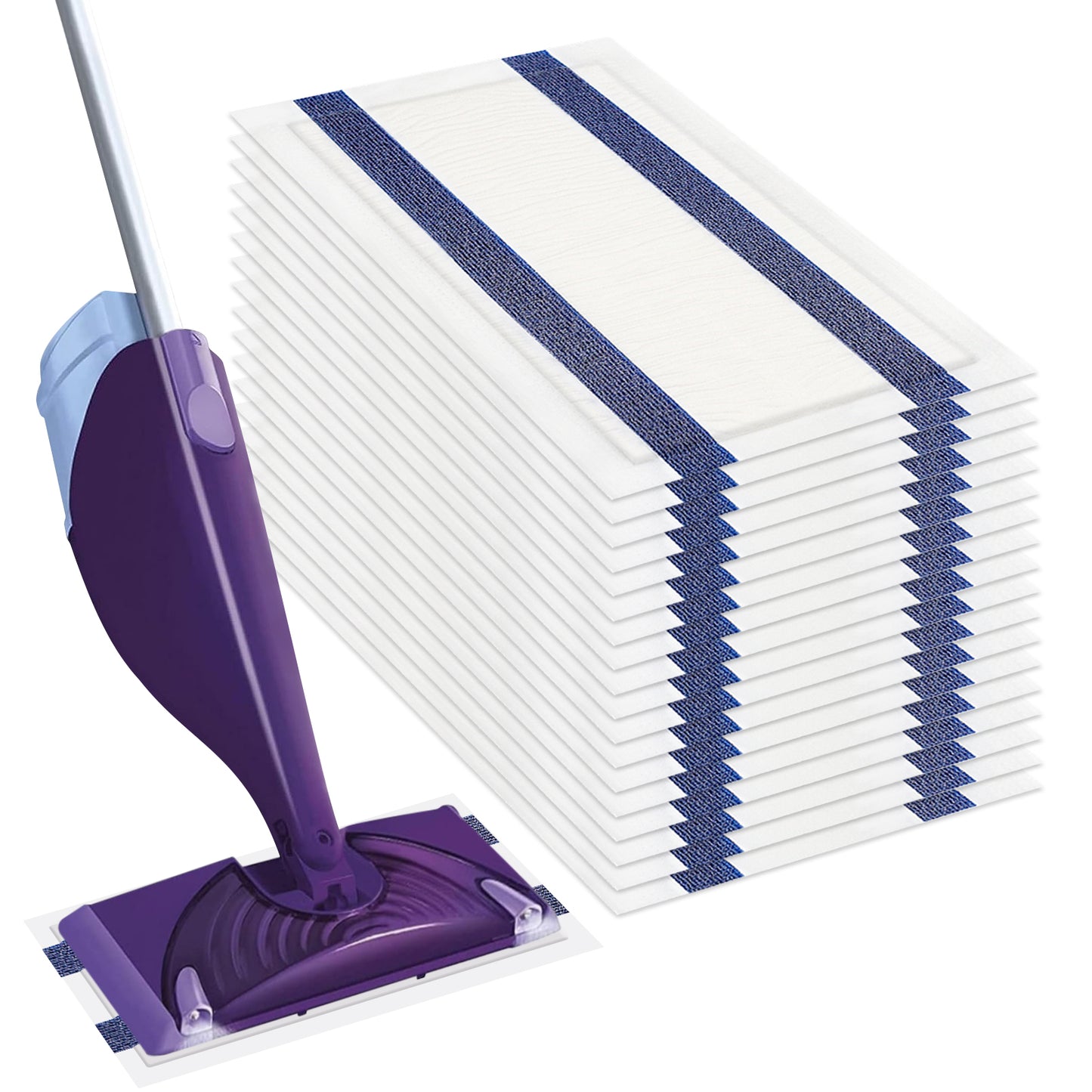 AIR U+ Disposable Mop Pad Refills for Swiffer Wet Jet Mops, Thickness and Absorbent, 30 Count