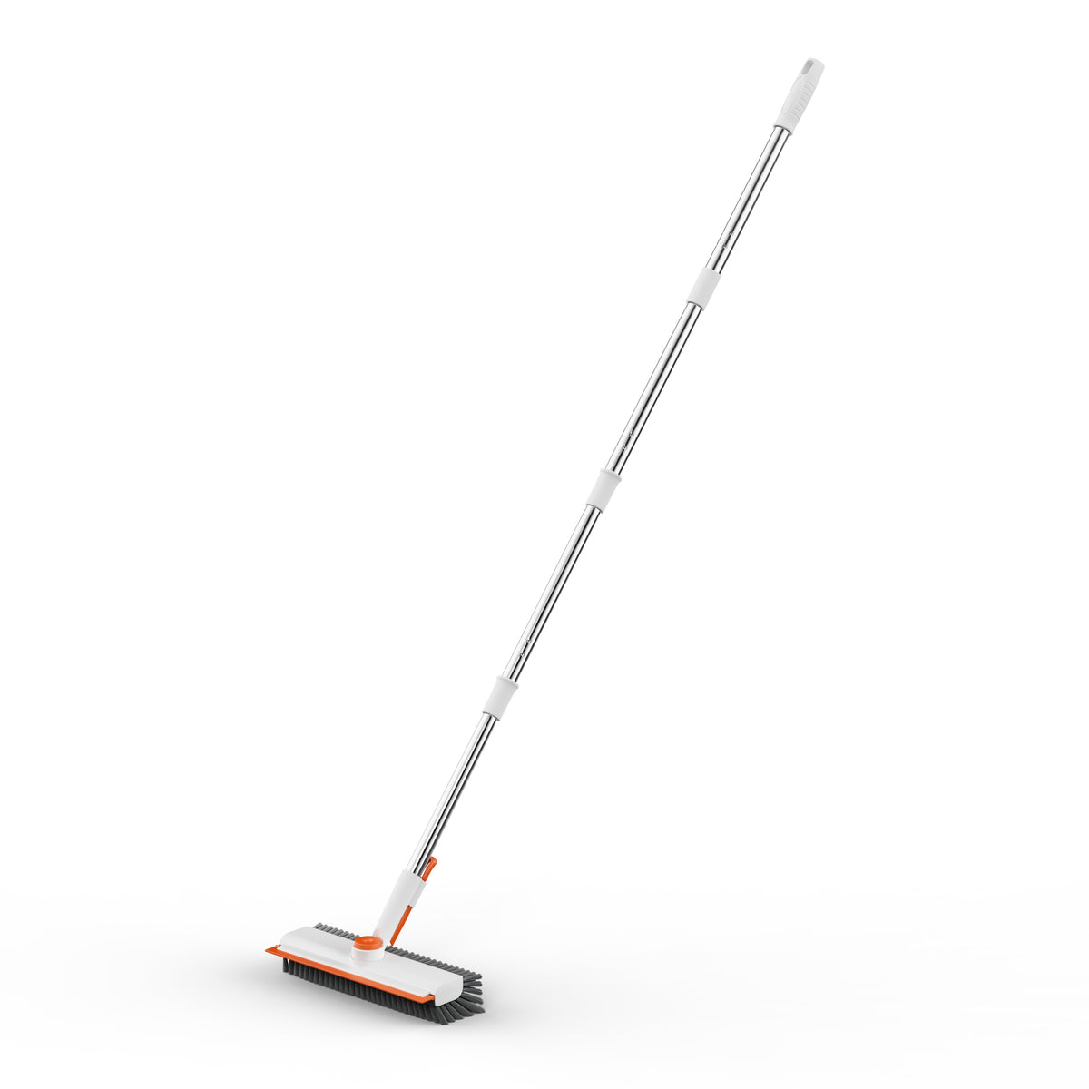 AIR U+ Floor Scrub Brush with Long Handle, 3-in-1 Rotating Head & Squeegee