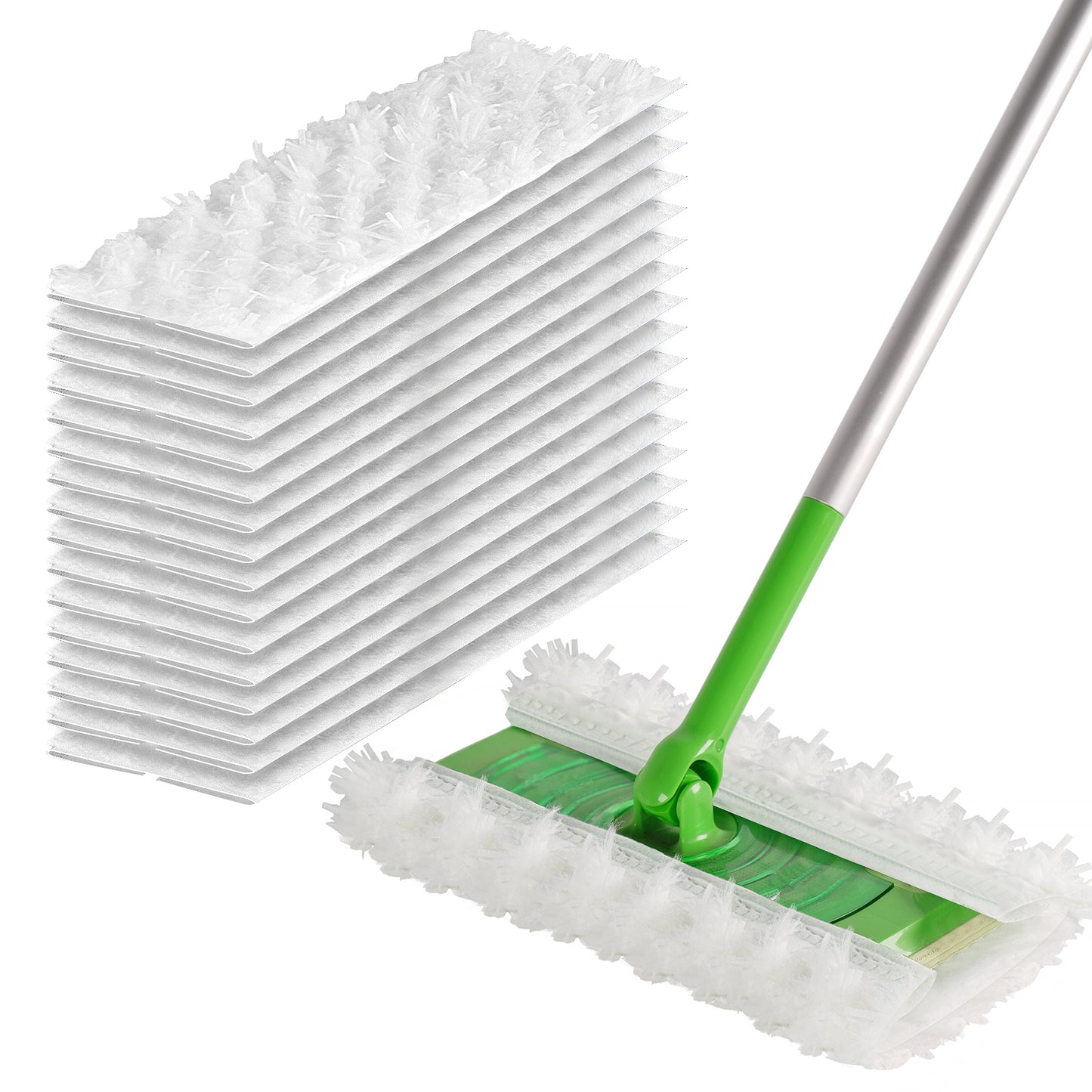 AIR U+ Dry Sweeping Cloth for Swiffer Sweeper mop, Heavy Duty Pet Floor Cleaning Dry Pads Refill, Thicken and Scrub, 30 Count