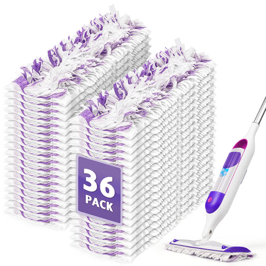 AIR U+ 36 Pack Disposable Power Mop Pads Refills for Swiffer Power Mop Unscented 14-Layer Thickened, Wet and Dry Use, Multi-Surface Replacement Mopping Refills Pads for Floor Surface Cleaning