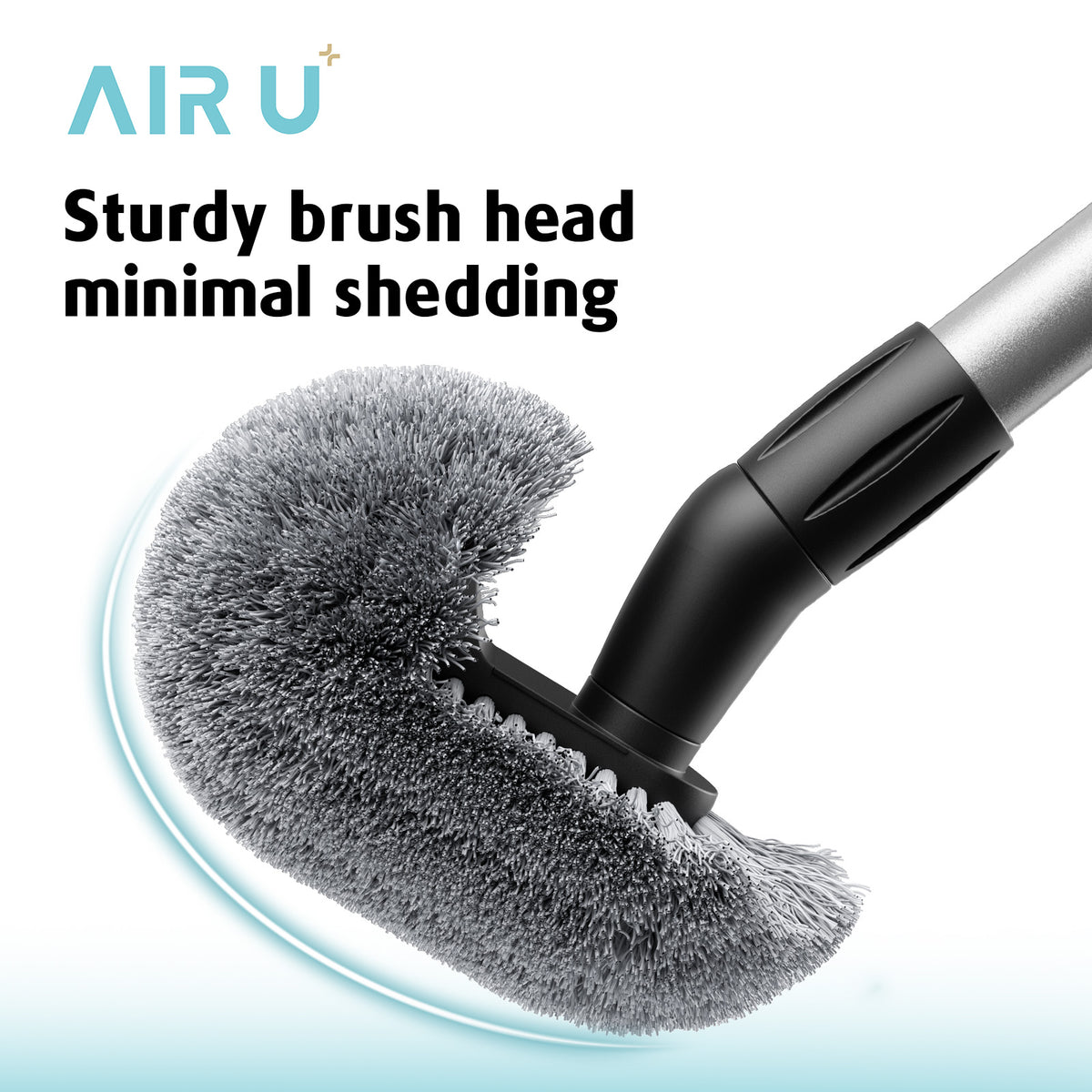 Toilet Bowl Brush with Long Handle, 23-42inch Adjustable 4-Section Aluminum Pole, Durable Nylon Bristles, No Bending Bathroom Cleaning Brush for Seniors, Pregnant Women, Back Pain Sufferers, Janitors