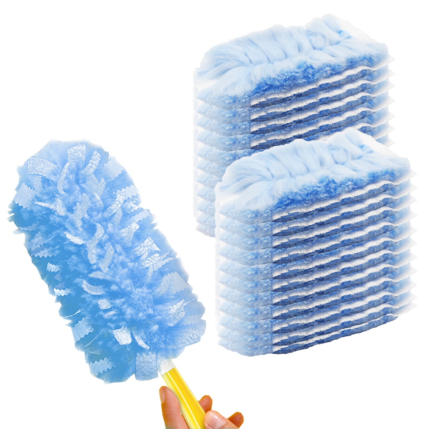 60 Count 360 Dusters Refills Compatible with Swiffer Duster with 2 Upgrade Hands