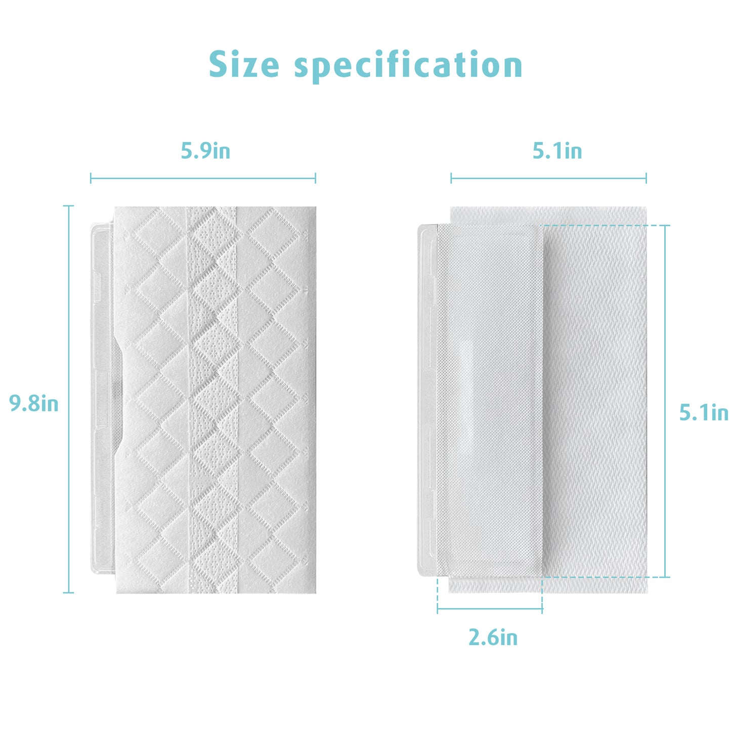 AIR U+ 10 Pack Vac Mop Pads Refills for Shark VACMOP VM252 VM200 VM190 VM250 VM251 VM200C VM252C QM250 VC205 Cordless Hard Floor Vacuum Mops Replacement Pad