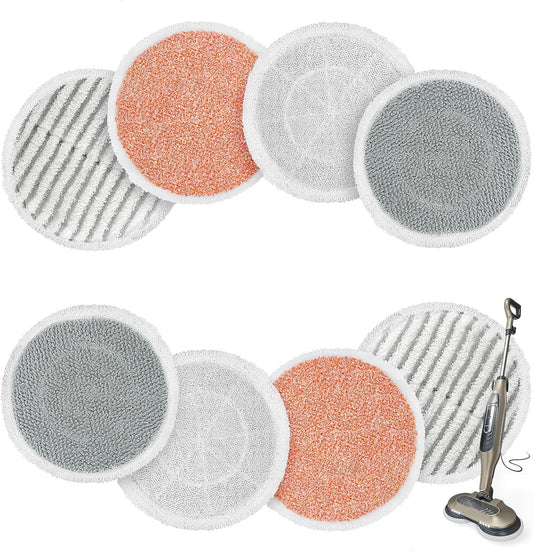 Upgraded 8 Pack Replacement Steam Mop Pads Kit Compatible with Shark S7001 S8001 S8201 S7201 S7000AMZ S7000 S7005 S7020 S7001C Series Steam & Scrub All-in-One Hard Floor Steam Mop